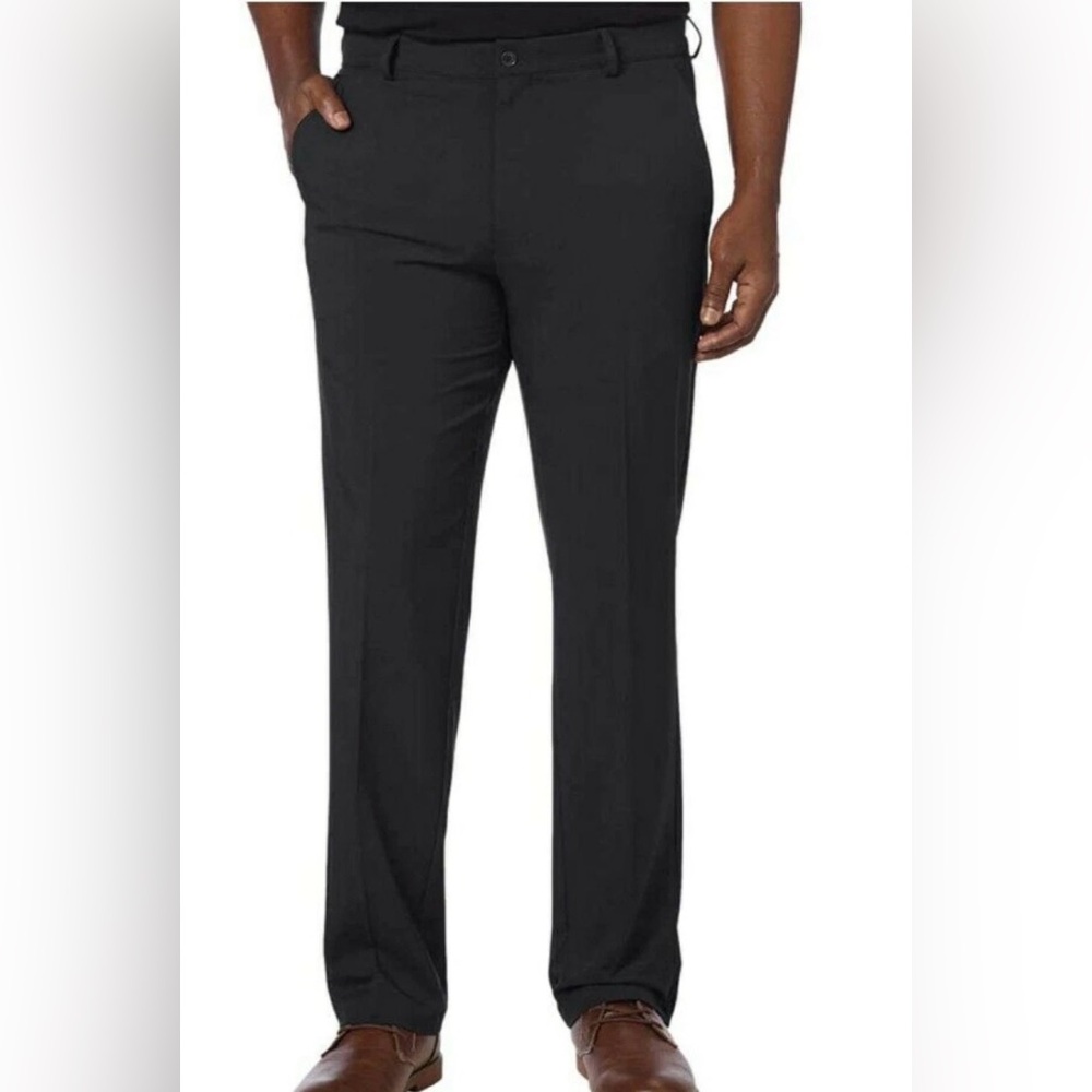 Greg Norman Men's Performance Classic Pants, Black Size 32x34 Office Golf